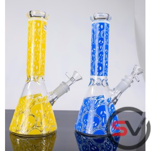 THE SCREAM GLASS BEAKER WATER PIPE 10inch
